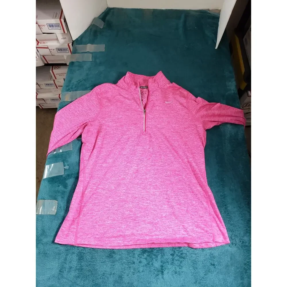 Nike Sweatshirt Size Large Women Pink Long Sleeves Running Performance Ladies